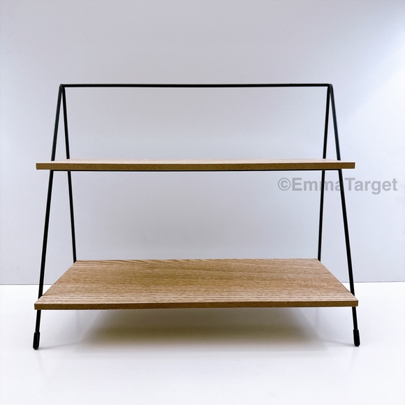 Target Bullseye Tiered Riser Shelf Beautiful Wood and Classic Black - Picture 1 of 3